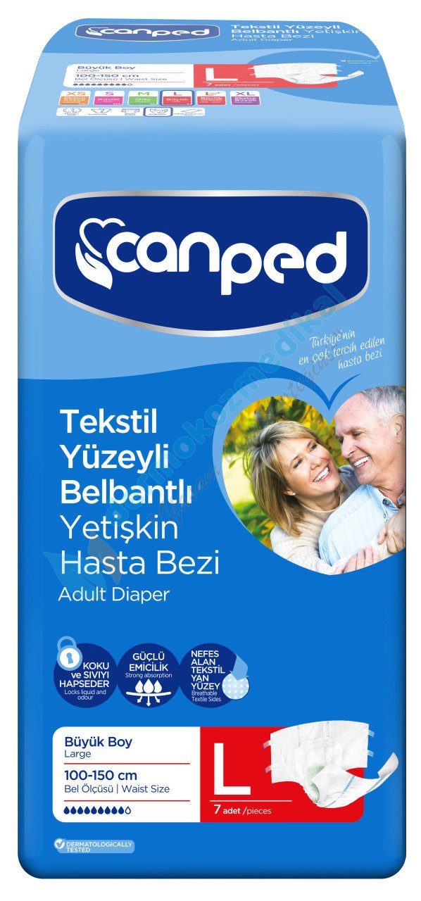 Canped Belbantlı Hasta Bezi Büyük (Large) 7x6=42 adet