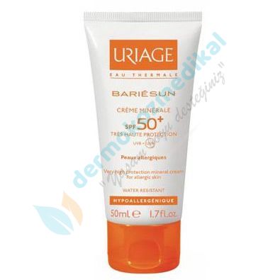 Uriage Bariesun mineral creme Spf 50+ 50ml ( Hassas ciltler için Allerjik ciltlere özel güneş koruyucu mineral krem )