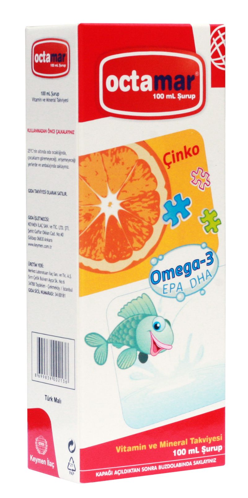 Octamar Omega 3 100 ml Balık Yağı Şurubu