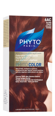 Phyto Color Bitkisel Saç Boyası 6ac - Akaju Bakır Koyu Sarı