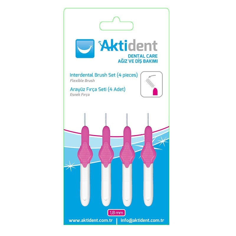 Aktident Arayüz Fırça Seti 4 Adet Pembe 1,8mm