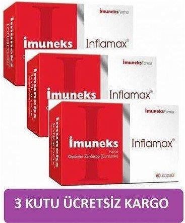 İmuneks Inflamax Optimize Zerdeçöp 60 Kapsül 3 Lü Set