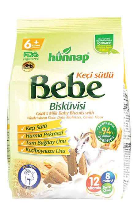 Hünnap Keçi Sütlü Bebe Bisküvisi 400gr