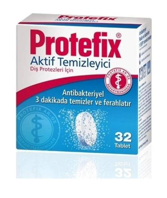 Protefix 32 Adet Aktif Protez Diş Temizleme Tableti