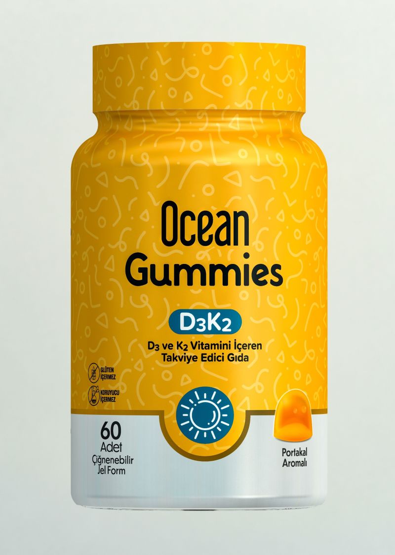 Orzax Ocean Gummies D3K2 60 Çiğnenebilir Jel Form