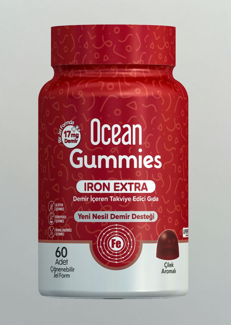Orzax Ocean Gummies Iron Extra 17mg 60 Çiğnenebilir Jel Form