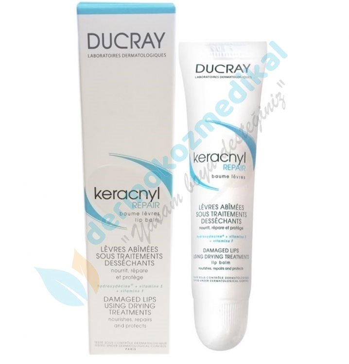 Ducray Keracnyl Baume Levres Lip Balm 15 ml ( Isotretinoin tedavilerine destek onarıcı dudak kremi )