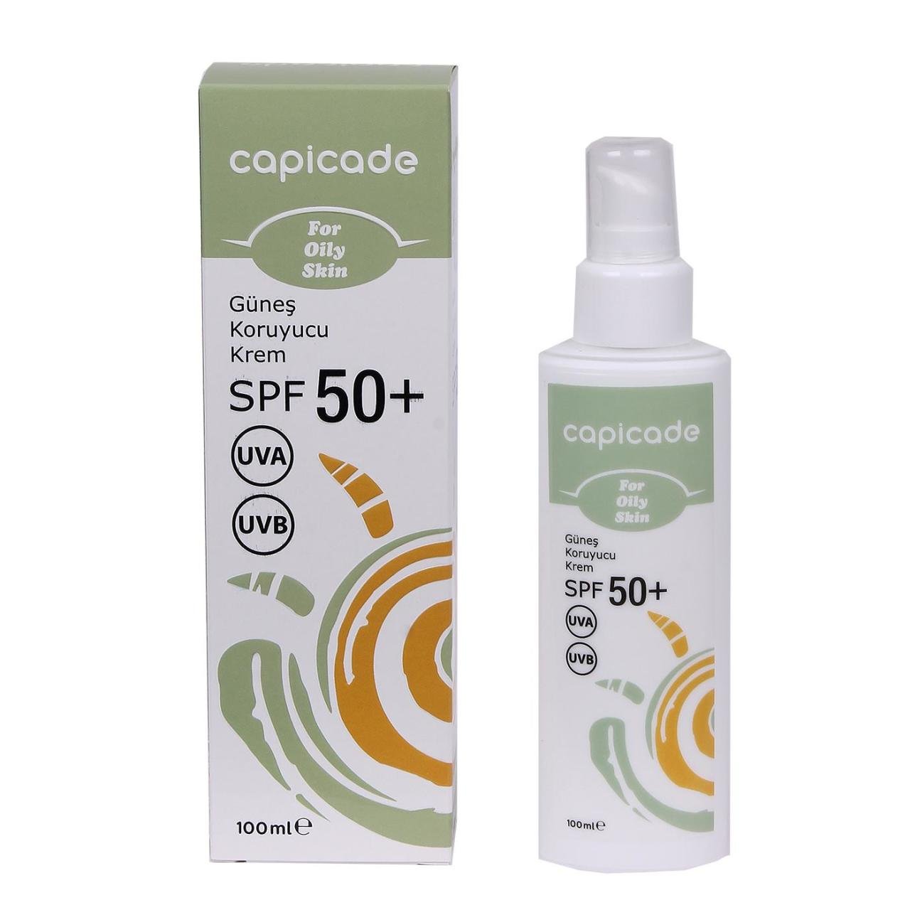Capicade Akneli ve Yağlı Cilt Spf 50+ 100 ml Güneş Koruyucu Krem