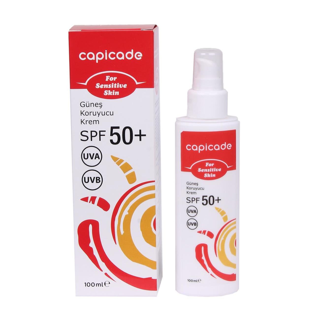 Capicade Kızarık ve Hassas Cilt Spf 50+ 100 ml Güneş Koruyucu Krem