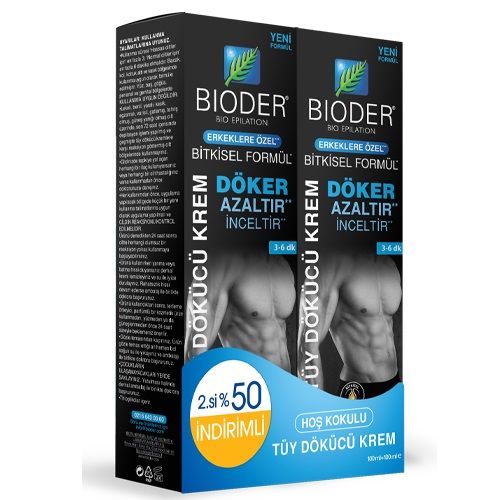 Bioder Erkeklere Özel Tüy Dökücü Krem Seti