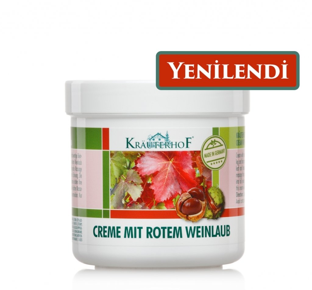 Krauterhof Kırmızı Asma Yaprağı Bacak Kremi 250 ml