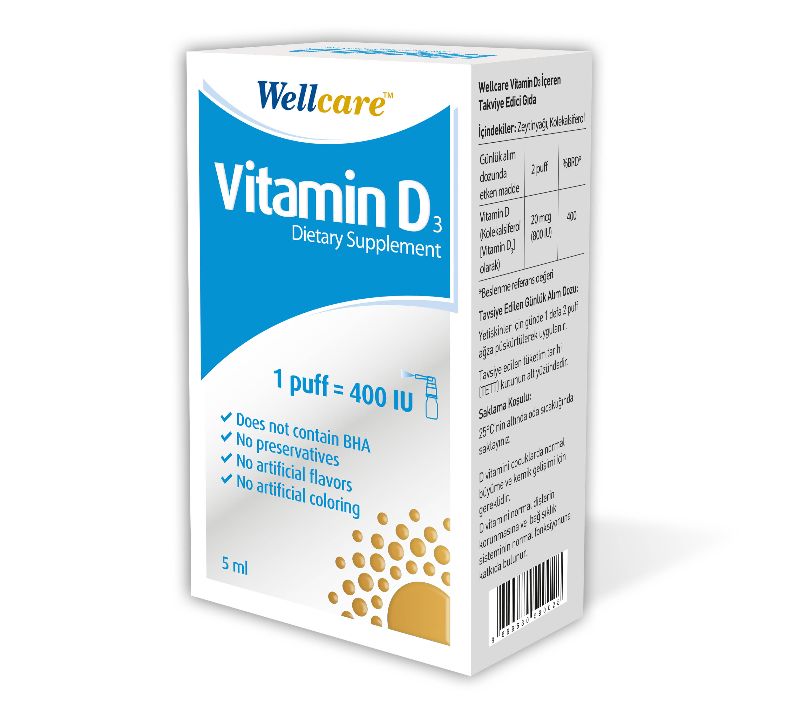 Wellcare Vitamin D3-400 IU 5ml Sprey