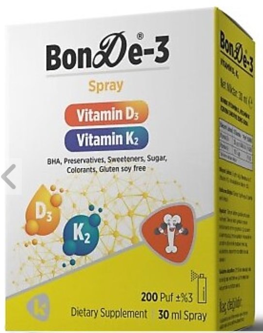 Bonde-3 Vitamin D3-vitamin K2 30 Ml