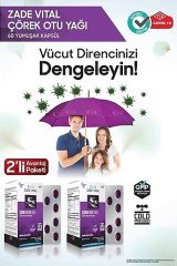 Zade Vital Çörek Otu Yağı 900 mg 2'li Paket 60 Bitkisel Kapsül
