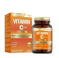 Nutraxin Vitamin C 500mg 30 Çiğneme Tableti