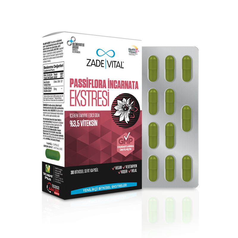 Zade Vital Passiflora 30 Bitkisel Kapsül