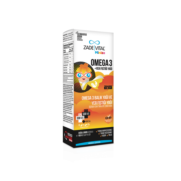 Zade Vital Miniza Omega 3 – Yer Fıstığı Yağı 150ml