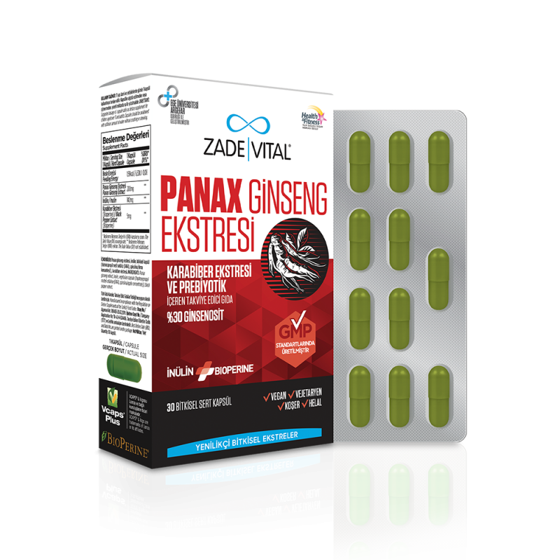 Zade Vital Panax Ginseng 30 Bitkisel Kapsül
