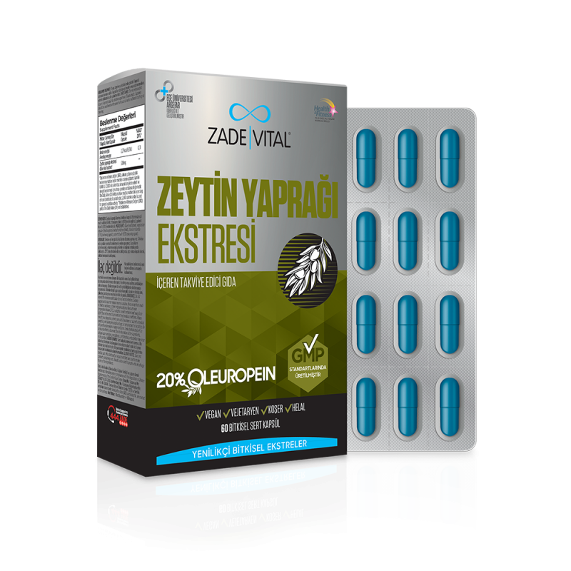 Zade Vital Zeytin Yaprağı Ekstresi İçeren Takviye Edici Gıda 60 Kapsül