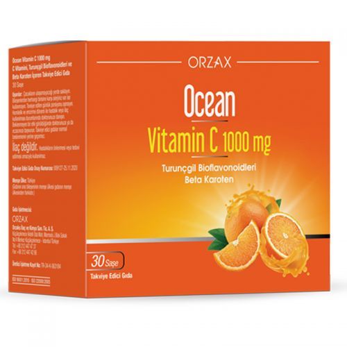 Orzax Ocean Vitamin C 1000 mg Takviye Edici Gıda 30 Saşe
