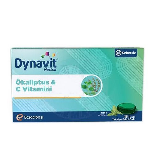 Dynavit Herbal Okaliptüs ve Vitamin C 16 Pastil