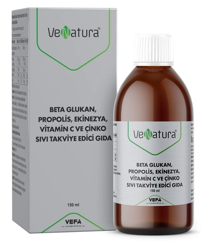 VeNatura Beta Glukan,Propolis,Vitamin C ve Çinko Sıvı Takviye Edici Gıda 150 ml