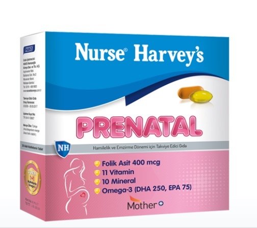 Nurse Harvey's Prenatal Vitamin 30 Tablet Multivitamin 30 Tablet Omega 3