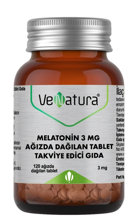 VeNatura Melatonin 3 mg 120 Ağızda Dağılan Tablet