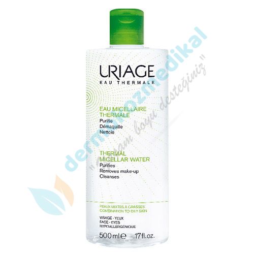 Uriage Eau Micellaire Thermale Water 500 ml (Yağlı ve Karma Ciltler için makyaj temizleyici misel su )