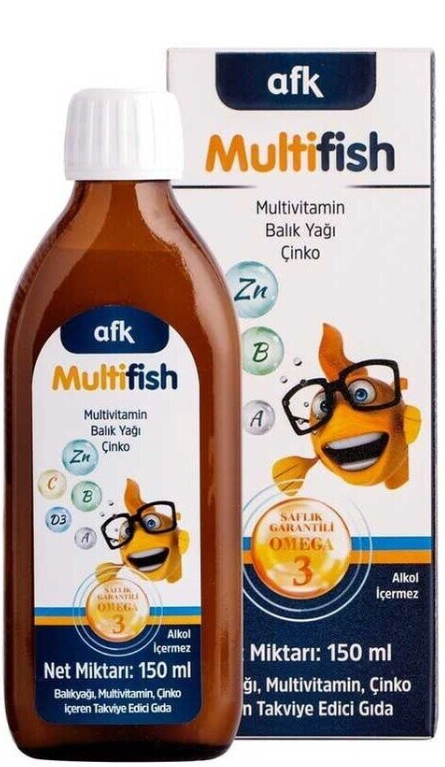 ​Medicago Multifish Multivitamin Balık Yağı Çinko içerikli Şurup 150ml