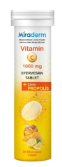 Miraderm Propolis Vitamin C Çinko 20 Efervesan Tablet