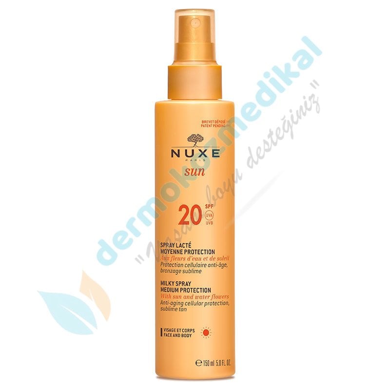 Nuxe Sun Güneş Koruyucu Yüz ve Vücut Sütü Sprey Spf20 150ml