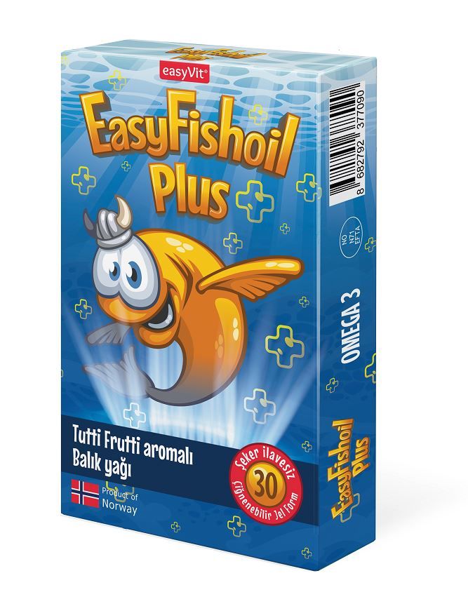 EasyFishoil Plus Tutti Frutti Çiğnenebilir Jel Tablet