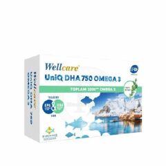 Wellcare UniQ DHA 750 MG Omega 3 Balık Yağı 30 Kapsül