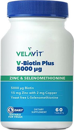 Velavit V-Biotin Plus 5000 mcg 60 Tablet