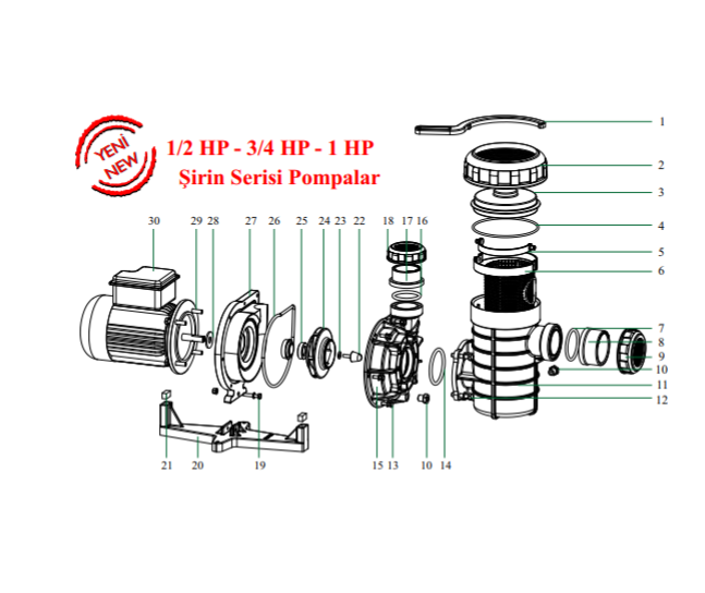 Şirin Serisi Çark 1/2 HP No:24