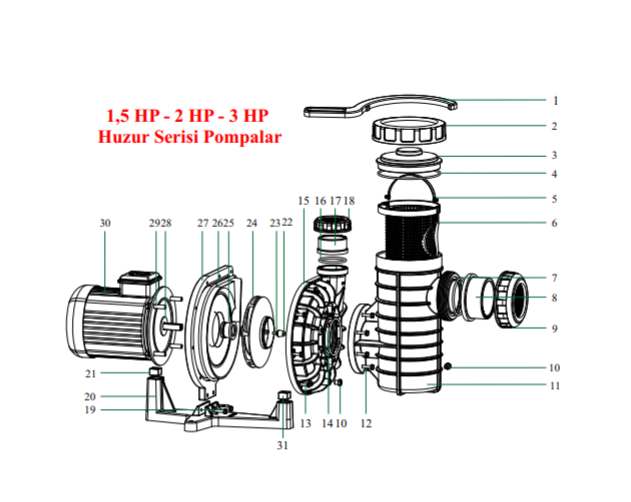 Huzur Serisi 2-3 HP Önfiltre Gövdesi No:11