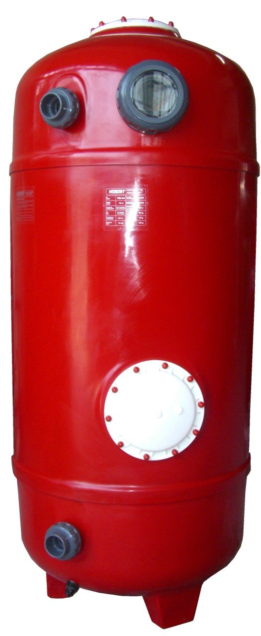 1250 mm DIN Normu Kollektörlü Polyester Kum Filtresi (Göz.Camlı)