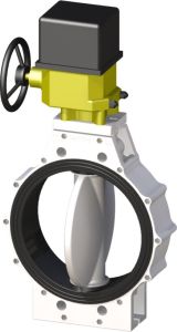 PPRC Elektrik Aktüatörlü Beyaz Kelebek Vana 75 mm - Çıplak - 24 Volt
