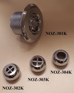 Küreli Yandan Besleme Nozulu (Beton) 4,5 m3/saat - Dişli - Daire - Krom