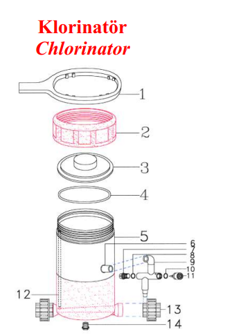 Klorinatör Kapak Altı O-Ringi No:4