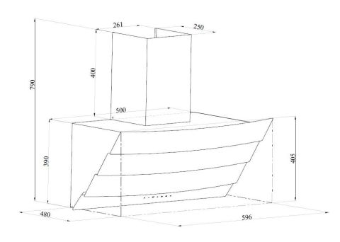 Silverline Eterno Greentech 3370 Siyah Ankastre Davlumbaz