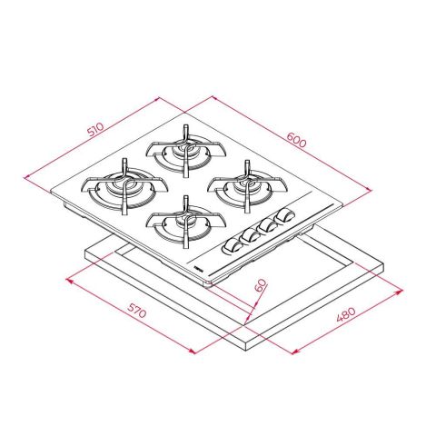 Teka Chef 8 Beyaz Ankastre Set (HAK 627WH-GBC 64002 KBC WH - TVT 60)