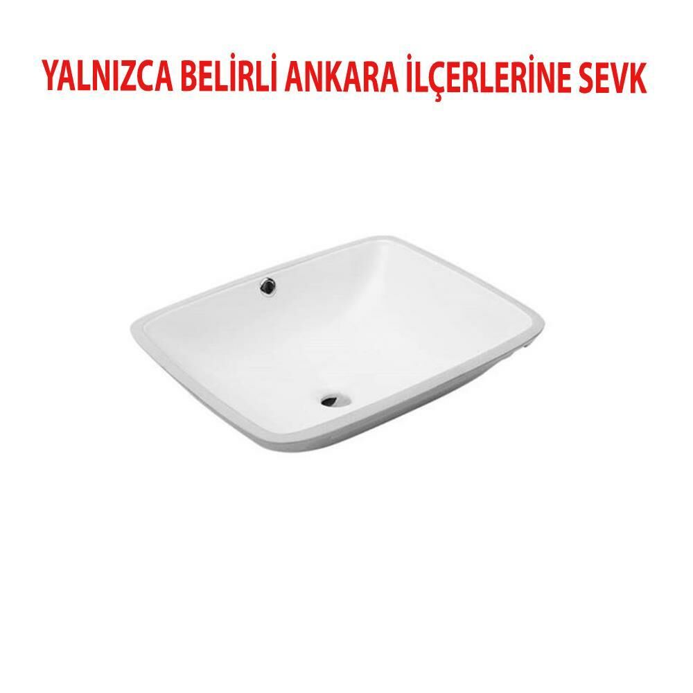 TURKUAZ CİTY 40X550 CM TEZGAH ALTI DİKDÖRTGEN LAVABO