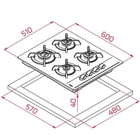 Teka Siyah Ankastre Set (HLB 840 SS BK -GBC 64002- ATV 60)