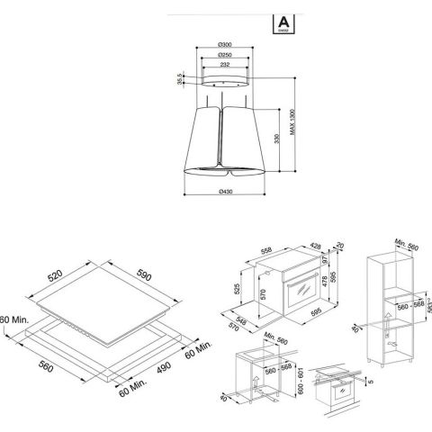 Franke Siyah Ankastre Set (BEAT BK MATT F45 - FHR 604 BK - FSL 86 H BK)