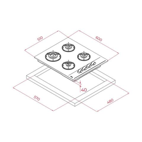 Teka Chef 6 Beyaz Ankastre Set (ATV 60-GBE 64002 -HAK625 WH)