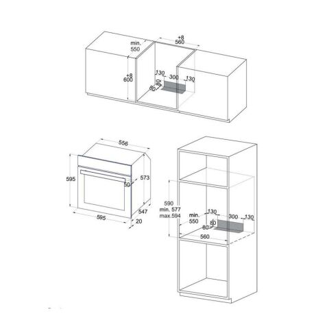 Silverline Gri Ankastre Set ( BO6502S02 - CS5335S02 - 3373 Misto )