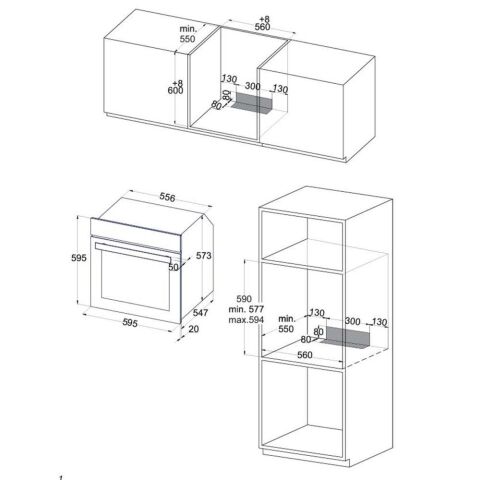 Silverline İndiksyonlu Siyah Ankastre Set ( 3370 Eterno Greentech - IH5445B02 - BO6502B02 )