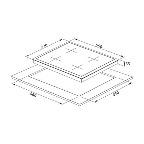 Silverline CS5429W01 Beyaz Cam Ocak